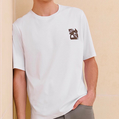 [홍콩명품.Hermes] 에르메스 25SS 로고 래더 반팔 티셔츠 (3컬러), BM20019, JU, 홍콩명품의류,구매대행,온라인명품