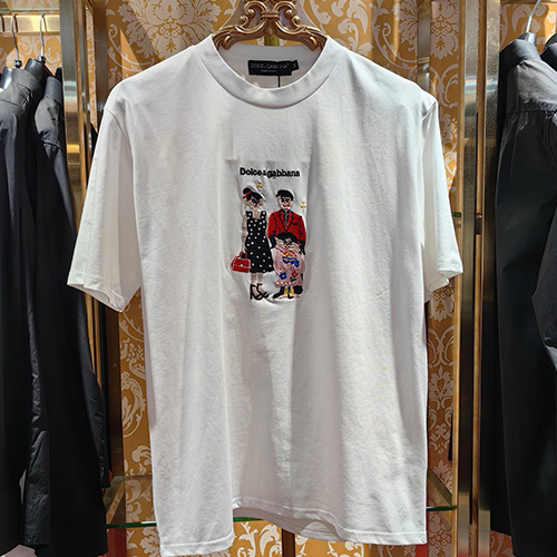 [홍콩명품.D&G] 돌체앤가바나 25SS 로고 그래픽 자수 반팔 티셔츠 (2컬러), BM20021, JU, 홍콩명품의류,구매대행,온라인명품