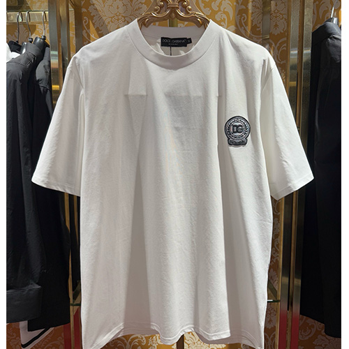 [홍콩명품.D&G] 돌체앤가바나 25SS 로고 자수 반팔 티셔츠 (2컬러), BM20027, JU, 홍콩명품의류,구매대행,온라인명품