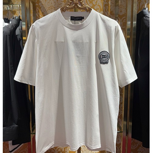 [홍콩명품.D&G] 돌체앤가바나 25SS 로고 자수 반팔 티셔츠 (2컬러), BM20027, JU, 홍콩명품의류,구매대행,온라인명품