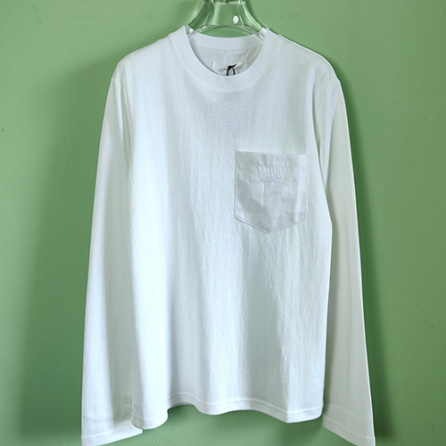 [홍콩명품,PRADA] 프라다 25SS 로고 자수 긴팔 티셔츠 (2컬러), BM20037, JL, 홍콩명품의류,구매대행,온라인명품