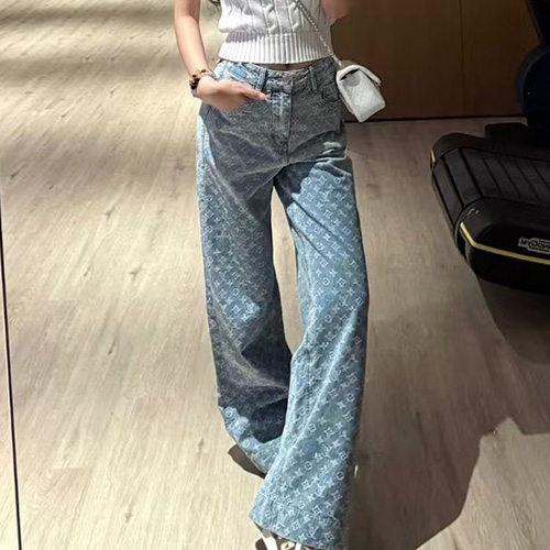 [홍콩명품,Christian Dior] 디올 25SS 로고 여성 모노그램 오버핏 데님 팬츠 진 청바지, BM20101, CC, 홍콩명품의류,구매대행,온라인명품