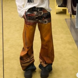 [홍콩명품.ACNE STUDIO] 아크네스튜디오 25SS 로고 오버핏 데님 팬츠 진 청바지, BM20153, KB, 홍콩명품의류,구매대행,온라인명품