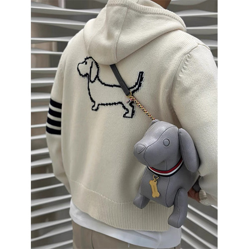 [홍콩명품.THOME BROWNE] 톰브라운 25SS 로고 4바 헥터 니트 후드 집업 자켓 (2컬러), BM20193, TB1, 홍콩명품의류,구매대행,온라인명품