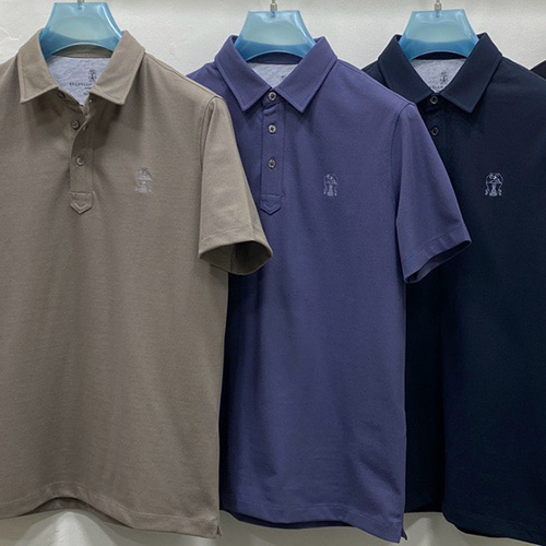 [홍콩명품.Brunello Cucinelli ] 브루넬로 쿠치넬리 25SS 로고 자수 카라 폴로 반팔 티셔츠 (4컬러), BM20219, JU, 홍콩명품의류,구매대행,온라인명품