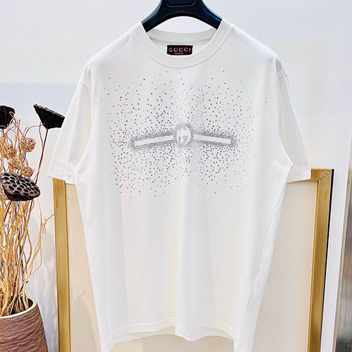[홍콩명품.Gucci] 구찌 25SS 로고 스터드 장식 반팔 티셔츠 (2컬러), BM20231, YS, 홍콩명품의류,구매대행,온라인명품