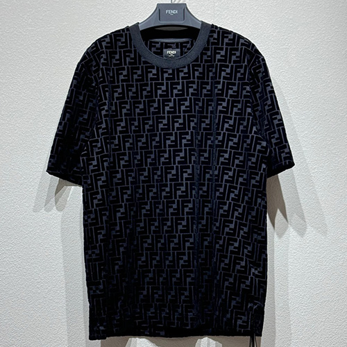 [홍콩명품,FENDI] 펜디 25SS 로고 FF패턴 반팔 티셔츠 + 쇼츠 반바지 상하의 세트 (블랙), BM20270, KB, 홍콩명품의류,구매대행,온라인명품