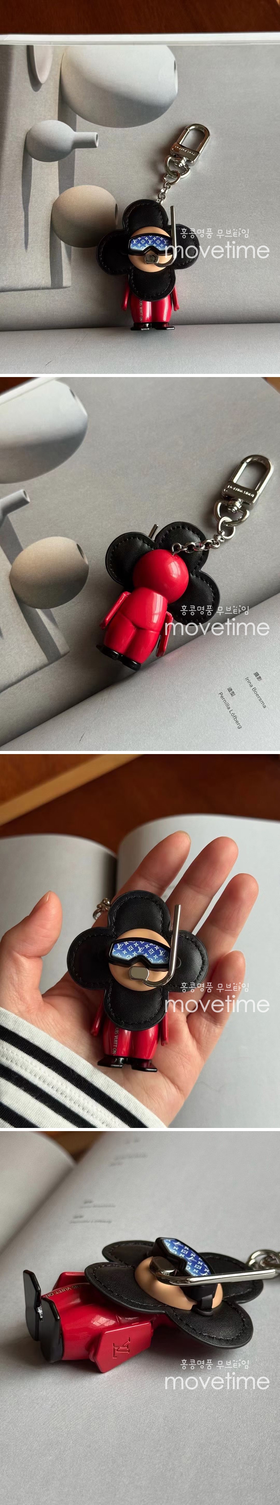 [홍콩명품.LOUIS VUITTON] 루이비통 25SS 로고 모노그램 피규어 키홀더 키링 (블랙-레드), ET2878, X2, 홍콩명품의류,구매대행,온라인명품