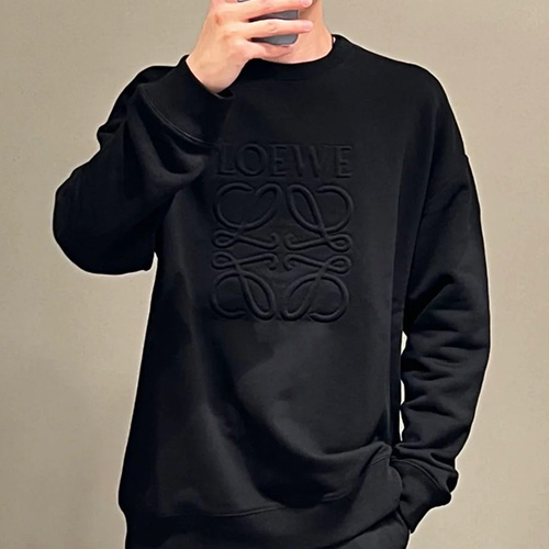 [홍콩명품.LOEWE] 로에베 25SS 로고 코튼 맨투맨 티셔츠 (블랙), BM20339, JL, 홍콩명품의류,구매대행,온라인명품