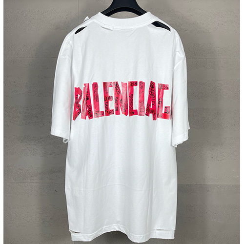 [홍콩명품.BALENCIAGA] 발렌시아가 25SS 로고 테이핑 반팔 티셔츠 (2컬러), BM20379, KK, 홍콩명품의류,구매대행,온라인명품