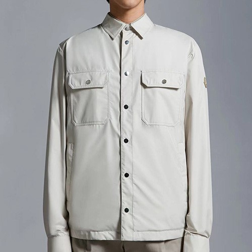 [홍콩명품.MONCLER] 몽클레어 25SS 로고 나일론 카라 자켓 (라이트그레이), BM20384, G5, 홍콩명품의류,구매대행,온라인명품