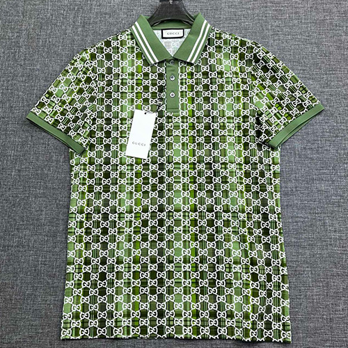 [홍콩명품.Gucci] 구찌 25SS 로고 GG수프림 카라 폴로 반팔 티셔츠 (그린), BM20400, JQ, 홍콩명품의류,구매대행,온라인명품