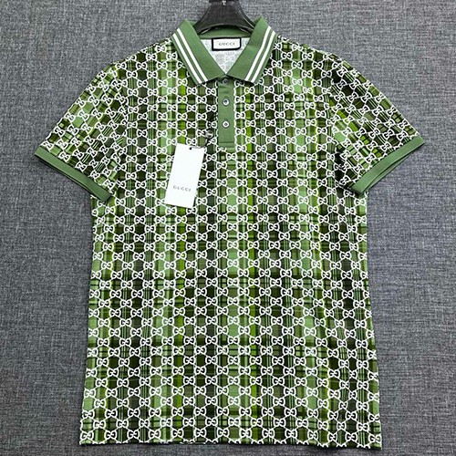 [홍콩명품.Gucci] 구찌 25SS 로고 GG수프림 카라 폴로 반팔 티셔츠 (그린), BM20400, JQ, 홍콩명품의류,구매대행,온라인명품