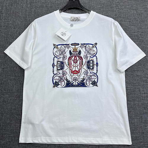 [홍콩명품.Hermes] 에르메스 25SS 로고 그래픽 프린트 반팔 티셔츠 (3컬러), BM20406, JQ, 홍콩명품의류,구매대행,온라인명품