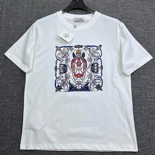 [홍콩명품.Hermes] 에르메스 25SS 로고 그래픽 프린트 반팔 티셔츠 (3컬러), BM20406, JQ, 홍콩명품의류,구매대행,온라인명품