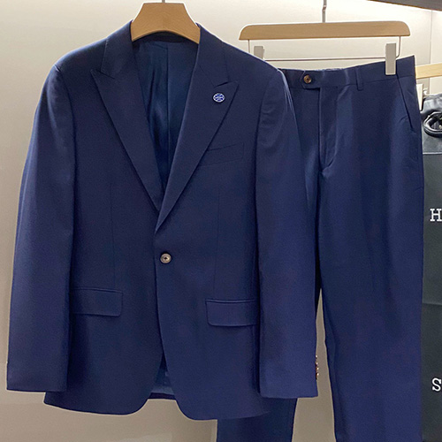 [홍콩명품.Hermes] 에르메스 25SS 로고 브로치 정장 수트 (블루), BM20411, JQ, 홍콩명품의류,구매대행,온라인명품