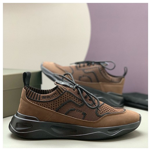 [홍콩명품.BERLUTI] 벨루티 25SS 로고 레더 가죽 스니커즈 운동화 (브라운), SE4744, PMD, 명품스니커즈,운동화,구두,로퍼,하이탑,신발