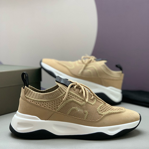 [홍콩명품.BERLUTI] 벨루티 25SS 로고 레더 가죽 스니커즈 운동화 (베이지), SE4746, PMD, 명품스니커즈,운동화,구두,로퍼,하이탑,신발