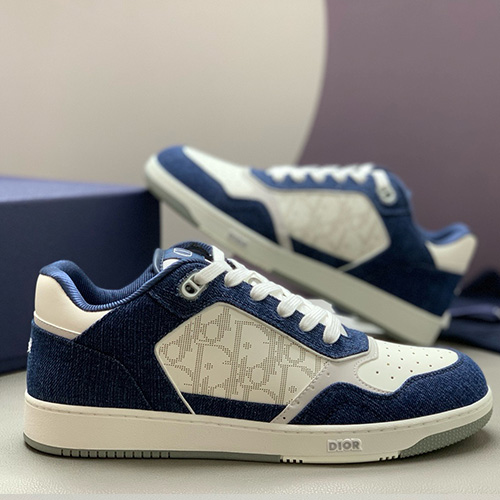 [홍콩명품,Christian Dior] 디올 25SS 로고 B27 스니커즈 운동화 (화이트-블루), SE4750, PMD, 명품스니커즈,운동화,구두,로퍼,하이탑,신발
