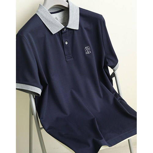 [홍콩명품.Brunello Cucinelli ] 브루넬로 쿠치넬리 25SS 로고 카라 폴로 반팔 티셔츠 (2컬러), BM20484, B&G, 홍콩명품의류,구매대행,온라인명품