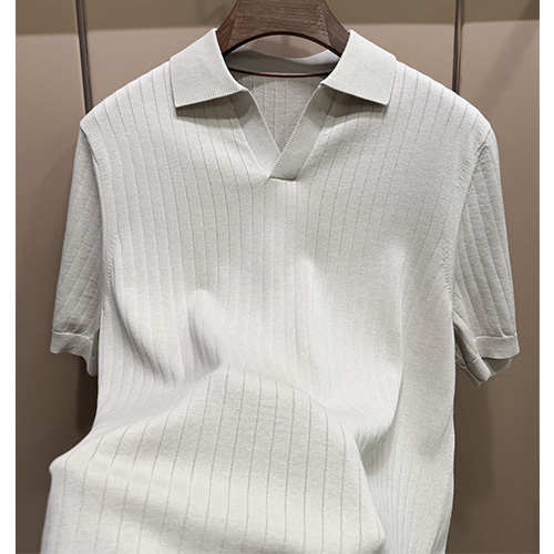 [홍콩명품.Loro Piana] 로로피아나 25SS 로고 카라 폴로 니트 반팔 티셔츠 (3컬러), BM20487, B&G, 홍콩명품의류,구매대행,온라인명품