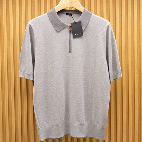 [홍콩명품, KITON] 키톤 25SS 로고 하프지퍼 카라 폴로 니트 반팔 티셔츠 (2컬러), BM20488, B&G, 홍콩명품의류,구매대행,온라인명품
