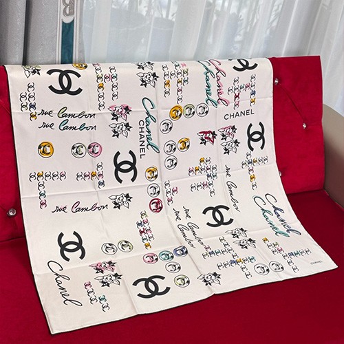 [홍콩명품.CHANEL] 샤넬 25SS 로고 패턴 90-90 실크 스카프 머플러 (2컬러), ET2939, JX, 홍콩명품의류,구매대행,온라인명품