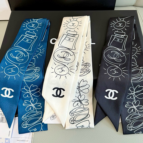 [홍콩명품.CHANEL] 샤넬 25SS 로고 Twilly 6-120 실크 스카프 머플러 (6컬러), ET2953, JX, 홍콩명품의류,구매대행,온라인명품