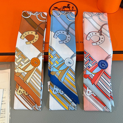 [홍콩명품.Hermes] 에르메스 25SS 로고 Twilly 5-86 실크 스카프 머플러 (7컬러), ET2990, JX, 홍콩명품의류,구매대행,온라인명품