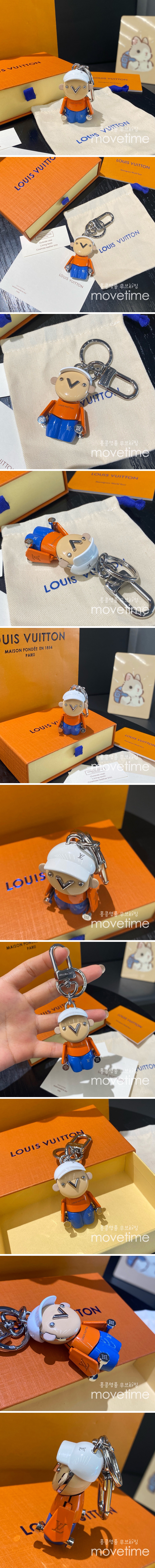 [홍콩명품.LOUIS VUITTON] 루이비통 25SS 로고 Gaston Gym 피규어 키홀더 키링 (오렌지-블루), ET3013, JX, 홍콩명품의류,구매대행,온라인명품