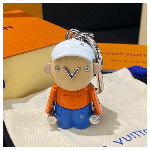 [홍콩명품.LOUIS VUITTON] 루이비통 25SS 로고 Gaston Gym 피규어 키홀더 키링 (오렌지-블루), ET3013, JX, 홍콩명품의류,구매대행,온라인명품