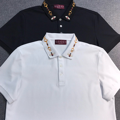 [홍콩명품.Gucci] 구찌 25SS 로고 BEE 자수 카라 폴로 반팔 티셔츠 (2컬러), BM20521, JQ, 홍콩명품의류,구매대행,온라인명품
