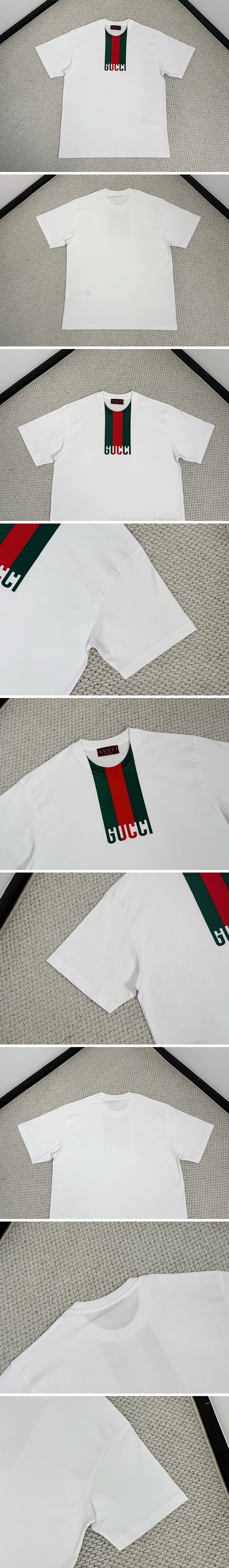 [홍콩명품.Gucci] 구찌 25SS 로고 프린트 반팔 티셔츠 (화이트), BM20526, JU, 홍콩명품의류,구매대행,온라인명품