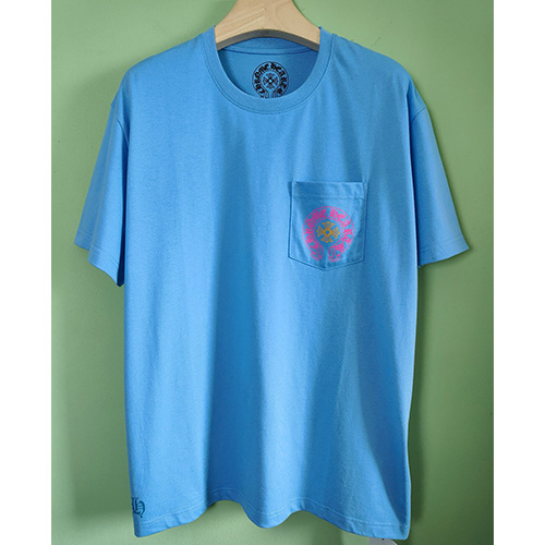[홍콩명품.Chrome Hearts] 크롬하츠 25SS 로고 프린트 반팔 티셔츠 (블루), BM20547, JL, 홍콩명품의류,구매대행,온라인명품