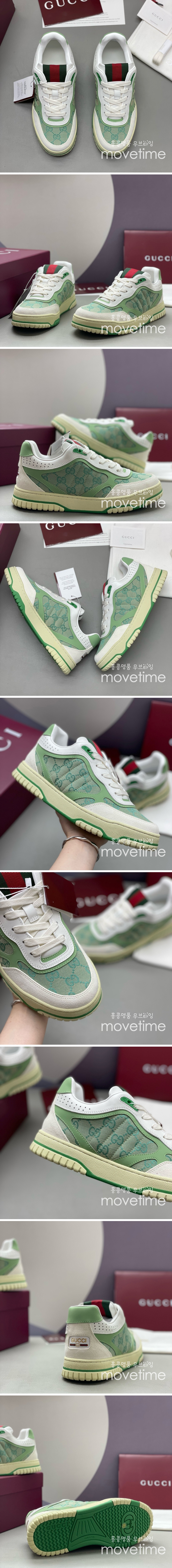 [홍콩명품.Gucci] 구찌 25SS 로고 RE-WEB 스니커즈 운동화 (그린), SE4763, PMD, 명품스니커즈,운동화,구두,로퍼,하이탑,신발