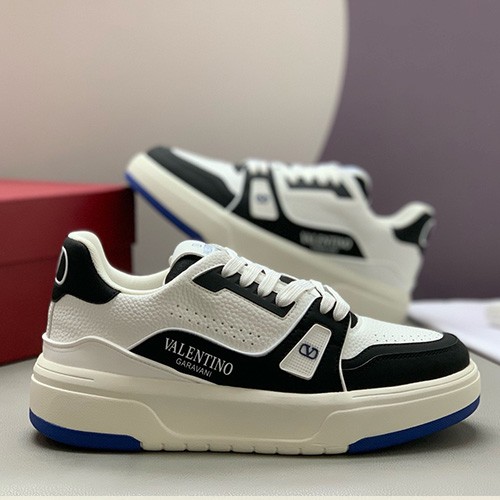 [홍콩명품.Valentino] 발렌티노 25SS 로고 남여 레더 가죽 스니커즈 운동화 (화이트-블랙), SE4803, PMD, 명품스니커즈,운동화,구두,로퍼,하이탑,신발