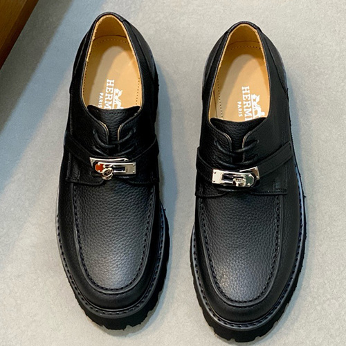 [홍콩명품.Hermes] 에르메스 25SS 로고 레더 가죽 로퍼 구두 (블랙), SE4823, S2, 명품스니커즈,운동화,구두,로퍼,하이탑,신발