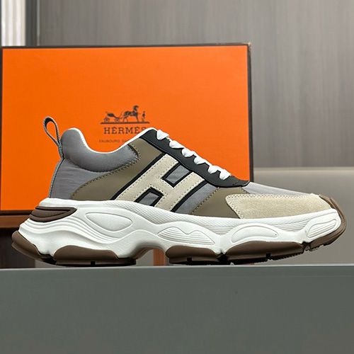 [홍콩명품.Hermes] 에르메스 25SS 로고 H 스니커즈 운동화 (그레이-베이지), SE4830, S2, 명품스니커즈,운동화,구두,로퍼,하이탑,신발