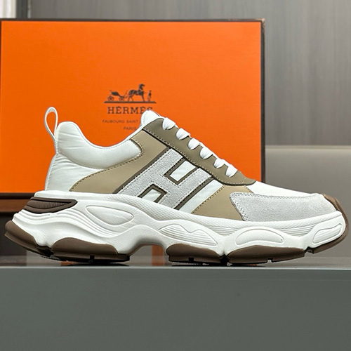 [홍콩명품.Hermes] 에르메스 25SS 로고 H 스니커즈 운동화 (그레이-베이지), SE4832, S2, 명품스니커즈,운동화,구두,로퍼,하이탑,신발