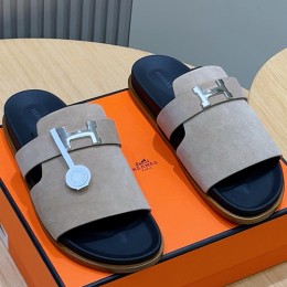 [홍콩명품.Hermes] 에르메스 25SS 로고 JAURES 샌들 슬리퍼 (베이지), SE4841, S2, 명품스니커즈,운동화,구두,로퍼,하이탑,신발