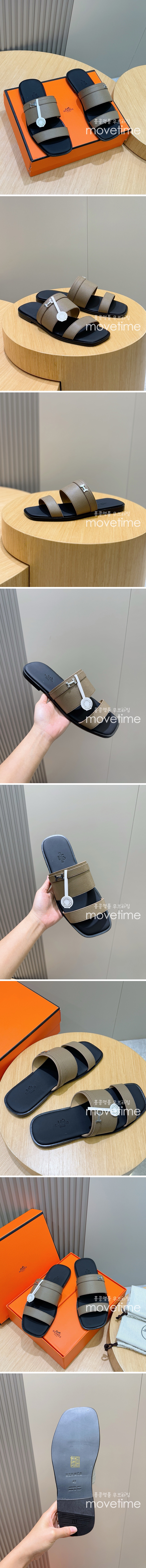 [홍콩명품.Hermes] 에르메스 25SS 로고 PARIS 샌들 슬리퍼 (브라운), SE4843, S2, 명품스니커즈,운동화,구두,로퍼,하이탑,신발