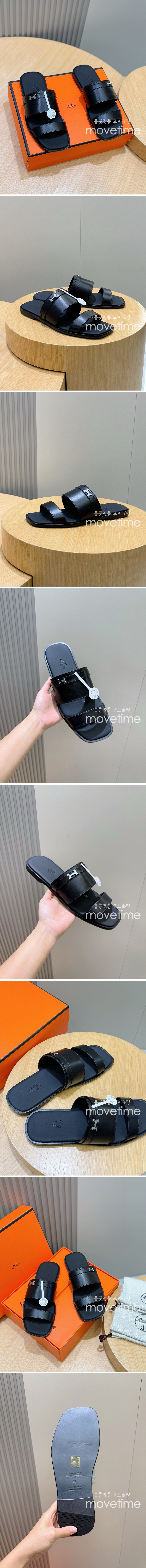 [홍콩명품.Hermes] 에르메스 25SS 로고 PARIS 샌들 슬리퍼 (블랙), SE4845, S2, 명품스니커즈,운동화,구두,로퍼,하이탑,신발