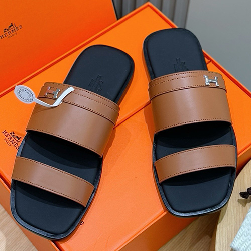 [홍콩명품.Hermes] 에르메스 25SS 로고 PARIS 샌들 슬리퍼 (브라운), SE4850, S2, 명품스니커즈,운동화,구두,로퍼,하이탑,신발