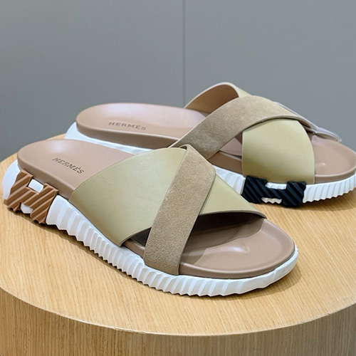 [홍콩명품.Hermes] 에르메스 25SS 로고 INFRA 샌들 슬리퍼 (베이지), SE4853, S2, 명품스니커즈,운동화,구두,로퍼,하이탑,신발
