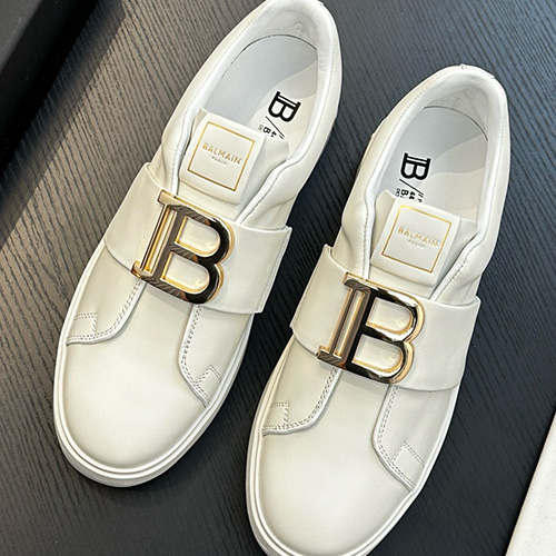 [홍콩명품.BALMAIN] 발망 25SS 로고 레더 가죽 스니커즈 운동화 (2컬러), SE4906, S2, 명품스니커즈,운동화,구두,로퍼,하이탑,신발