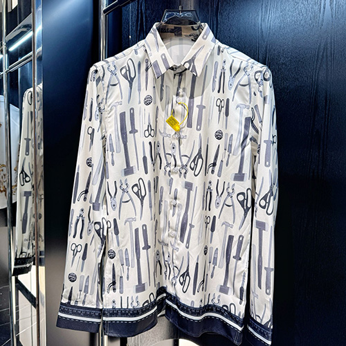 [홍콩명품,FENDI] 펜디 25SS 로고 패턴 남방 셔츠 (화이트), BM20640, G5, 홍콩명품의류,구매대행,온라인명품