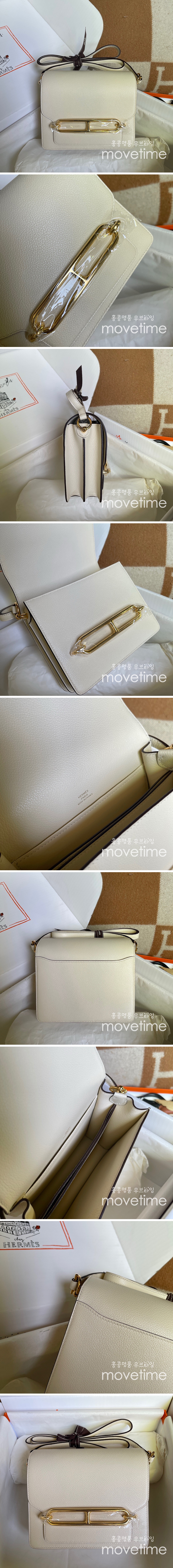 [홍콩명품.Hermes] 에르메스 25SS 로고 ROULIS 19 토트백 크로스백 (아이보리-금장), BGM4716, BDA, 홍콩명품가방,명품쇼핑몰,크로스백,핸드백,구매대행