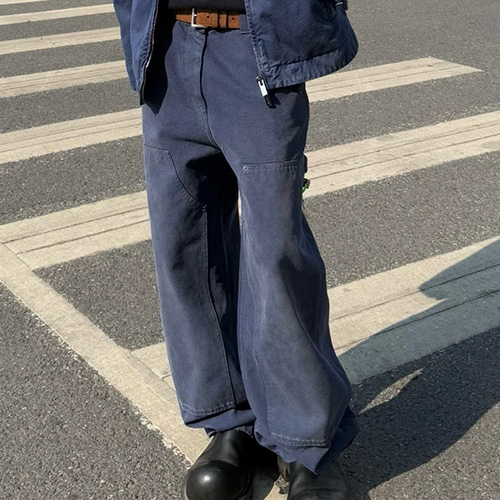 [홍콩명품,PRADA] 프라다 25SS 로고 오버핏 데님 팬츠 진 청바지 (블루), BM20749, KB, 홍콩명품의류,구매대행,온라인명품