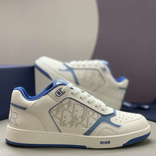 [홍콩명품,Christian Dior] 디올 25SS 로고 오블리크 B27 스니커즈 운동화 (화이트-블루), SE4908, PMD, 명품스니커즈,운동화,구두,로퍼,하이탑,신발