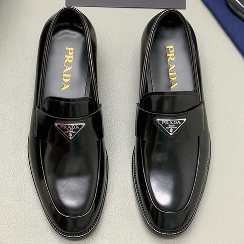 [홍콩명품,PRADA] 프라다 25SS 삼각로고 레더 가죽 로퍼 구두 (블랙), SE4926, PMD, 명품스니커즈,운동화,구두,로퍼,하이탑,신발